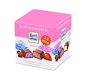Шоколад Ritter Sport Chocolate Cube Box Йогуртовый микс 176г оптом Шоколад Ritter Sport Chocolate Cube Box Йогуртовый микс 176г оптом