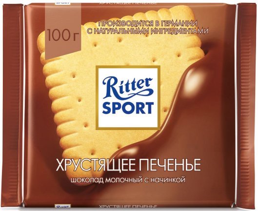 Шоколад Ritter Sport Хрустящее печенье 100г оптом Шоколад Ritter Sport Хрустящее печенье 100г оптом