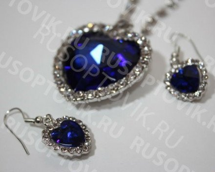 Комплект ожерелье и серьги &quot;Сердце Океана&quot; оптом 