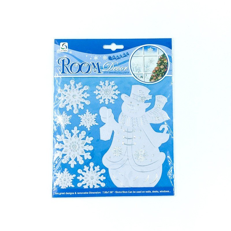 Новогодние наклейки на стекло Room Decor 24 х 18 см оптом Новогодние наклейки на стекло Room Decor 24 х 18 см оптом