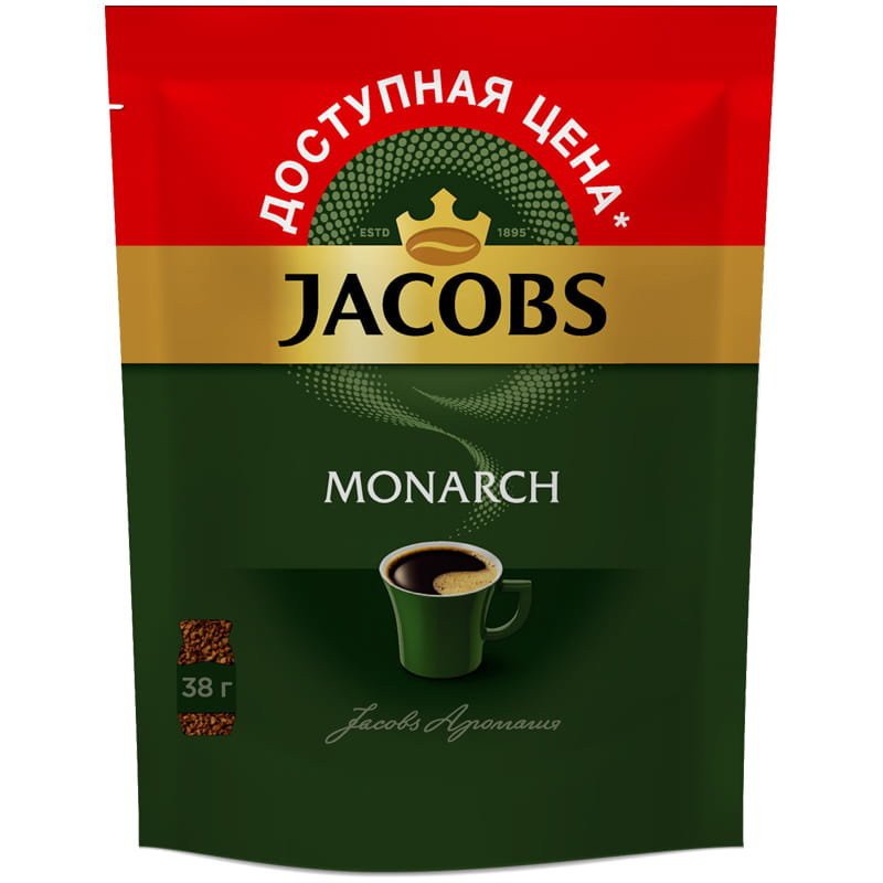 Кофе растворимый Jacobs Monarch 38 г оптом Кофе растворимый Jacobs Monarch 38 г оптом