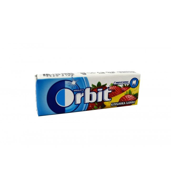 Жевательная резинка Orbit Клубника-банан оптом Жевательная резинка Orbit Клубника-банан оптом