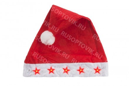 Новогодняя шапка со звездами оптом 