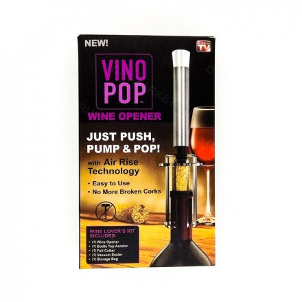 Пневмоштопор Vino Pop Wine Opener оптом 