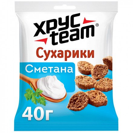 Сухарики Хрусteаm со вкусом сметаны 40 г оптом 
