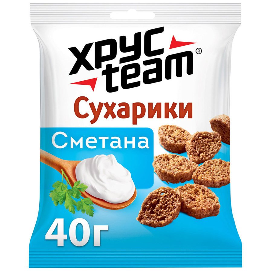 Сухарики Хрусteаm со вкусом сметаны 40 г оптом 