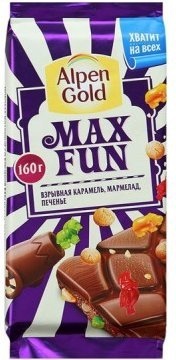 Шоколад Alpen Gold Max Fun Взрывная карамель 160г оптом Шоколад Alpen Gold Max Fun Взрывная карамель 160г оптом