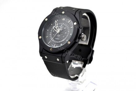 Часы HUBLOT диаметр 4,5 см с 2-мя циферблатами оптом 