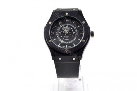 Часы HUBLOT диаметр 4,5 см с 2-мя циферблатами оптом 
