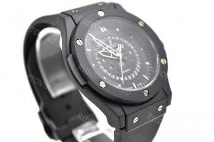 Часы HUBLOT диаметр 4,5 см с 2-мя циферблатами оптом 