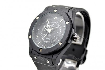 Часы HUBLOT диаметр 4,5 см с 2-мя циферблатами оптом 
