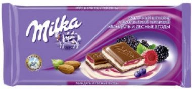 Шоколад Milka Миндаль и лесные ягоды 90г оптом 