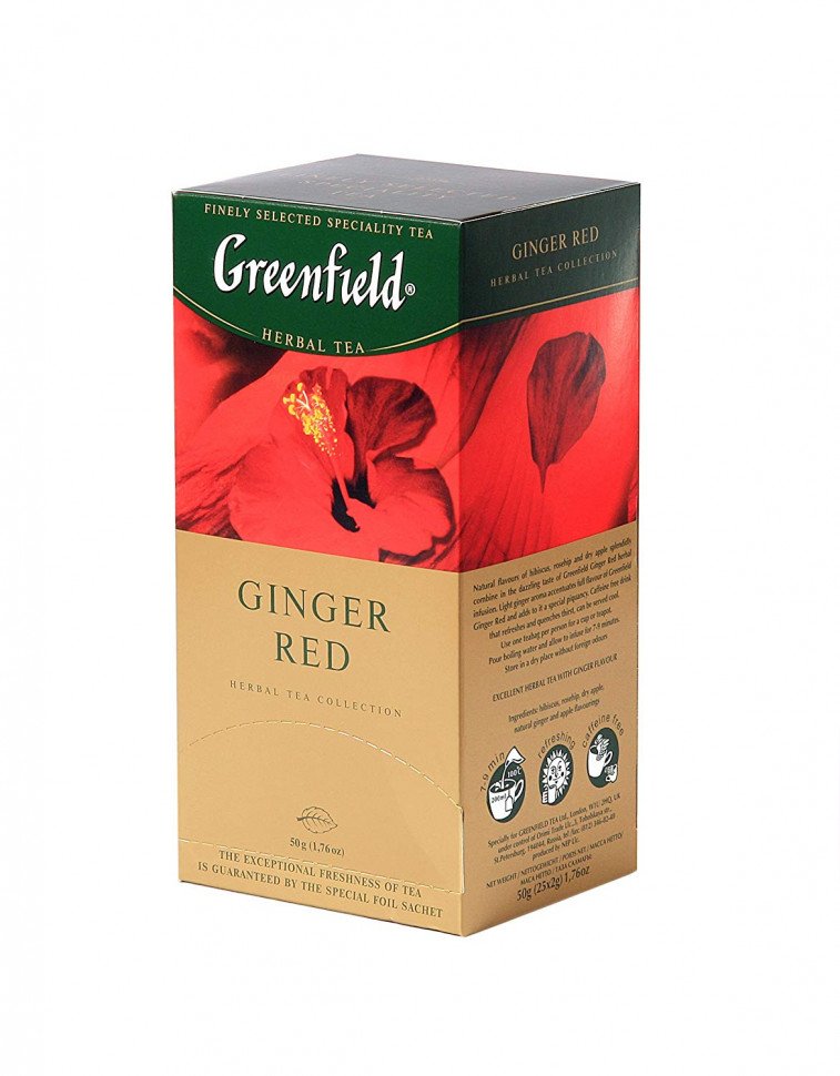 Фруктовый чай Greenfield Ginger Red 25 пак оптом Фруктовый чай Greenfield Ginger Red 25 пак оптом