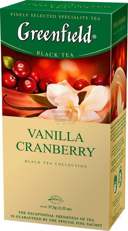 Черный чай Greenfield Vanilla Cranberry 25 пак оптом Черный чай Greenfield Vanilla Cranberry 25 пак оптом