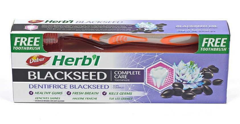 Зубная паста Dabur Herb’l Black Seed c зубной щёткой 150 гр. оптом Зубная паста Dabur Herb’l Black Seed c зубной щёткой 150 гр. оптом