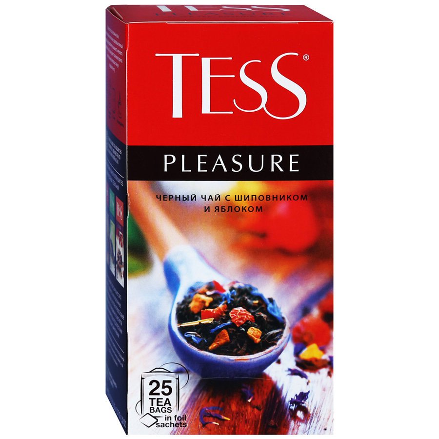 Чай черный Tess Pleasure с шиповником и яблоком 25 пак оптом Чай черный Tess Pleasure с шиповником и яблоком 25 пак оптом