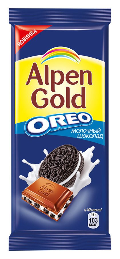 Шоколад Alpen Gold Oreo 95 г оптом Шоколад Alpen Gold Oreo 95 г оптом