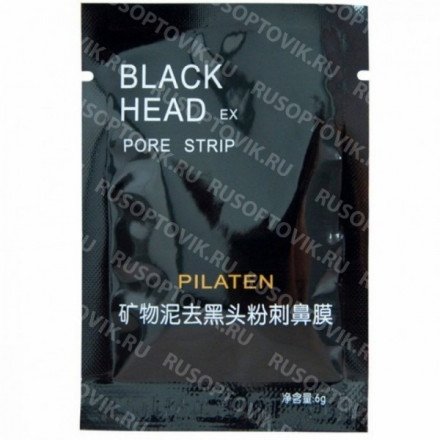 Черная маска-пленка от прыщей Pilaten Suction Black Mask 6 гр. оптом 