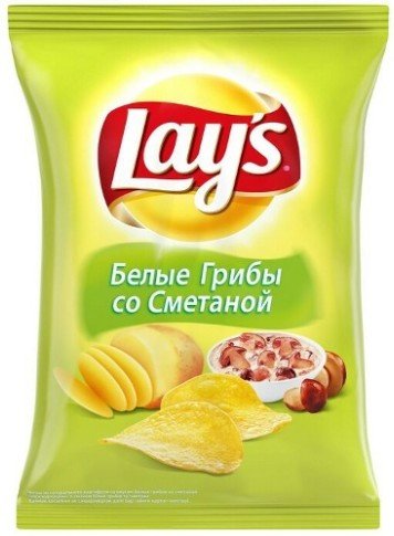 Чипсы Lays Белые Грибы со Сметаной 80г оптом Чипсы Lays Белые Грибы со Сметаной 80г оптом