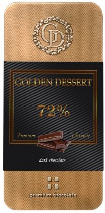 Шоколад горький Golden Dessert Dark Chocolate 72% 100г оптом Шоколад горький Golden Dessert Dark Chocolate 72% 100г оптом