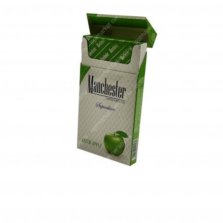 Сигареты Manchester Green Apple Superslims оптом 