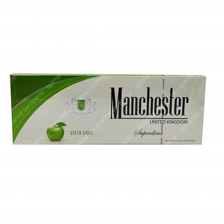Сигареты Manchester Green Apple Superslims оптом 