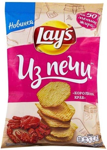 Чипсы Lays Из Печи Королевский краб 85г оптом Чипсы Lays Из Печи Королевский краб 85г оптом
