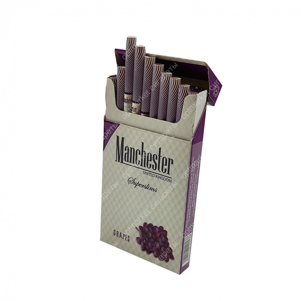 Сигареты Manchester Grapes Superslims оптом Сигареты Manchester Grapes Superslims оптом