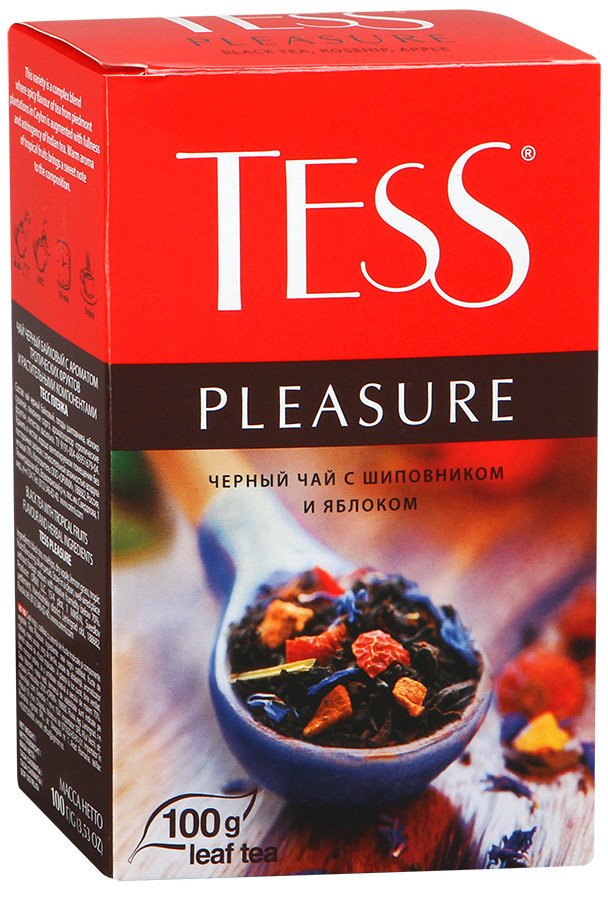 Черный чай Tess Pleasure с шиповником и яблоком оптом Черный чай Tess Pleasure с шиповником и яблоком оптом