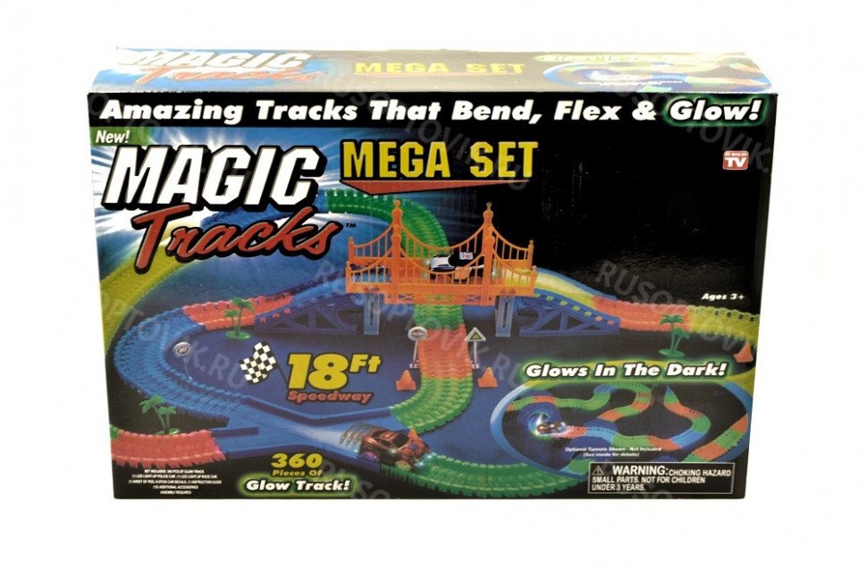 Гоночный трек Magic Tracks Mega Set 360 деталей оптом Гоночный трек Magic Tracks Mega Set 360 деталей оптом