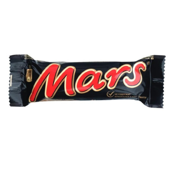 Шоколадный батончик Mars 50г оптом Шоколадный батончик Mars 50г оптом