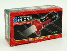 Фонарь с многофункциональной отверткой 8 в 1 SD-898 оптом