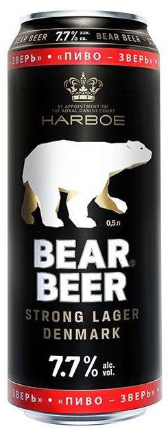 Пиво светлое Bear Beer в банке 7,7% 0.5л оптом Пиво светлое Bear Beer в банке 7,7% 0.5л оптом