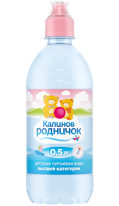 Вода детская питьевая Калинов Родничок негазированная спортивная пробка 0,5 л оптом Вода детская питьевая Калинов Родничок негазированная спортивная пробка 0,5 л оптом