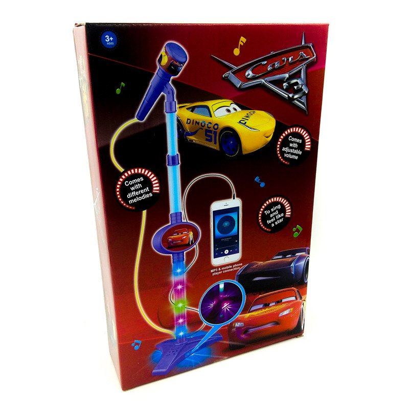 Детский микрофон на стойке Cars 3 Тачки оптом Детский микрофон на стойке Cars 3 Тачки оптом