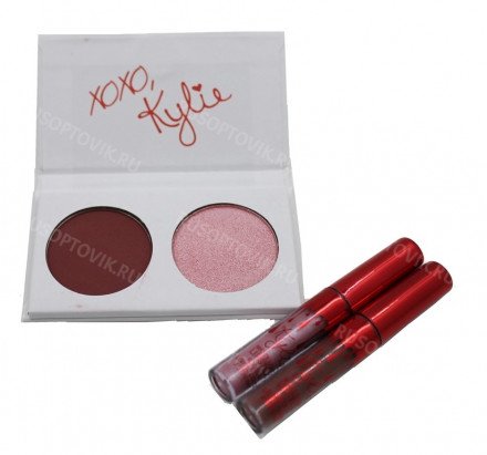 Набор Kylie RED палетка и 2 помады оптом 