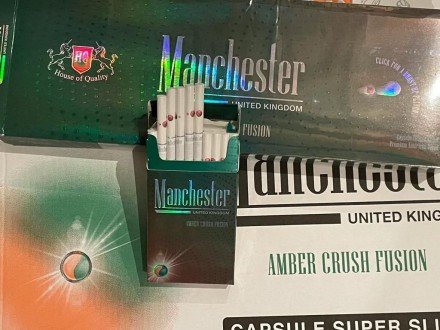 Сигареты Manchester Amber Crush Fusion Superslims оптом 